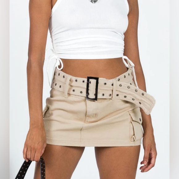 Princess Polly Dresses & Skirts - NWT Princess Polly Iconic Cargo Mini Skirt, size 8, WHITE